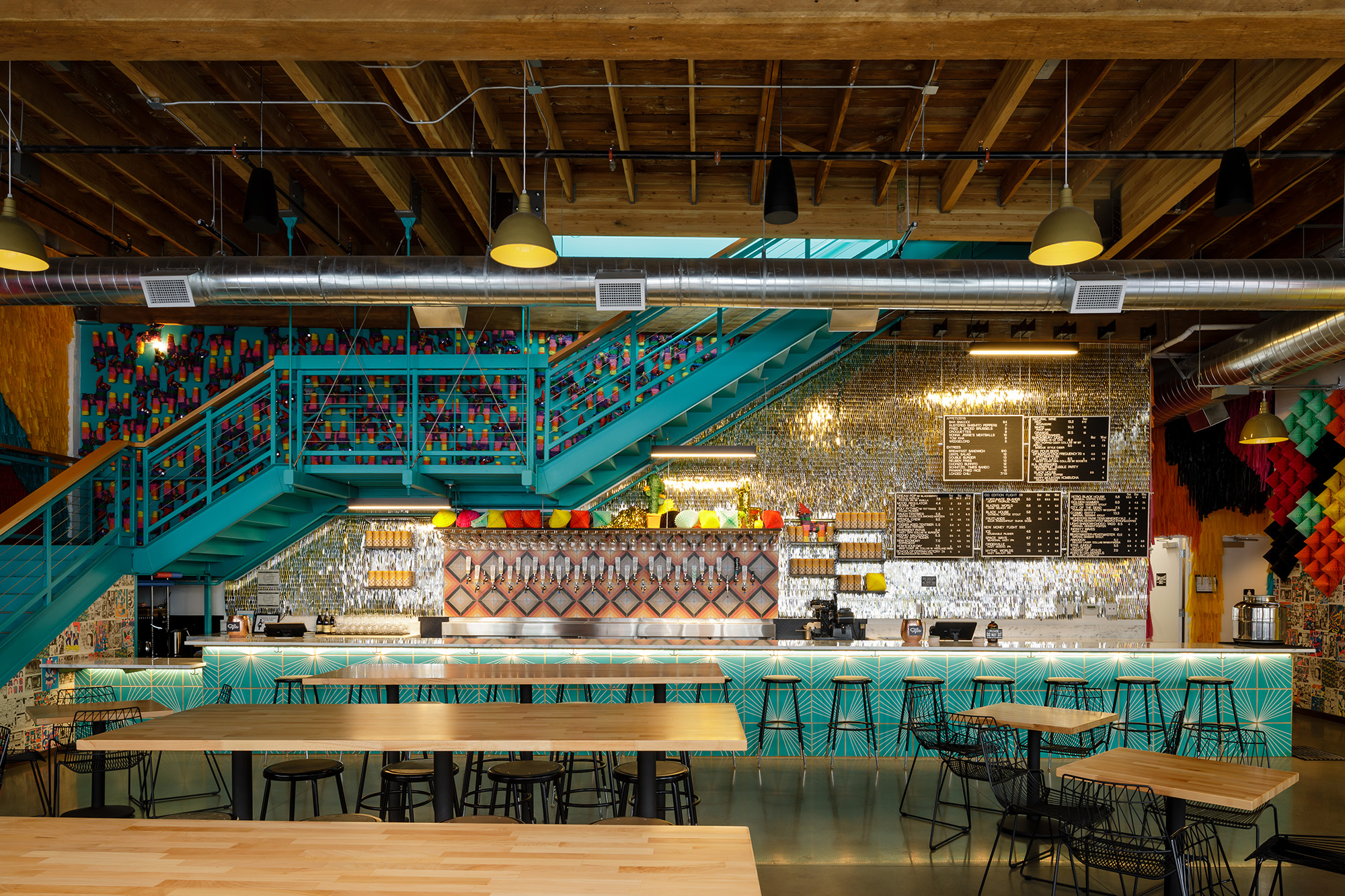 Bar scene in Modern Times brewery